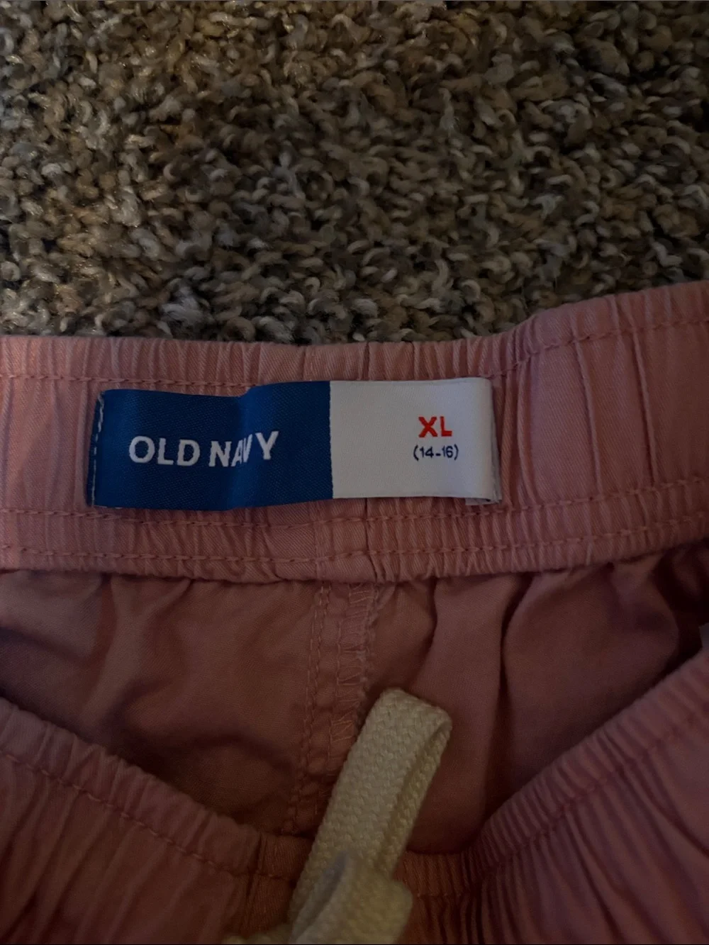 Men's Casual Drawstring Shorts in Light Pink